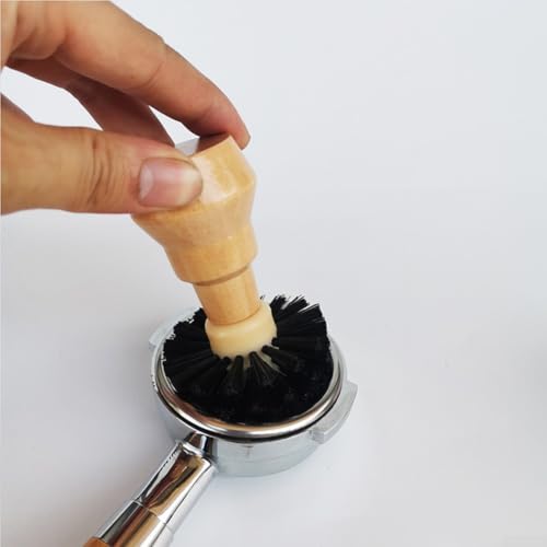 Reinigungsbürste mit Nylonborsten für Kaffeemaschine, Pulverschüssel, mit Holzgriff, 51 mm Reinigungsbürste mit Nylonborsten für Kaffeemaschine, Pulverschüssel, mit Holzgriff, 51 mm von FUANA