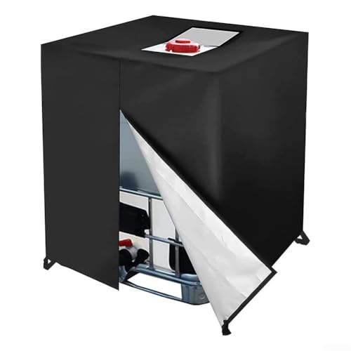 Robuste Wassertankabdeckung mit sicherem Reißverschluss, für 1000 l Eimer (schwarz) von FUANA