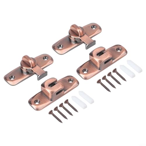 Robuster 90180 Grad Verriegelungsriegel für Scheune und Badezimmer, Flip-Design (2 Antikrot) von FUANA