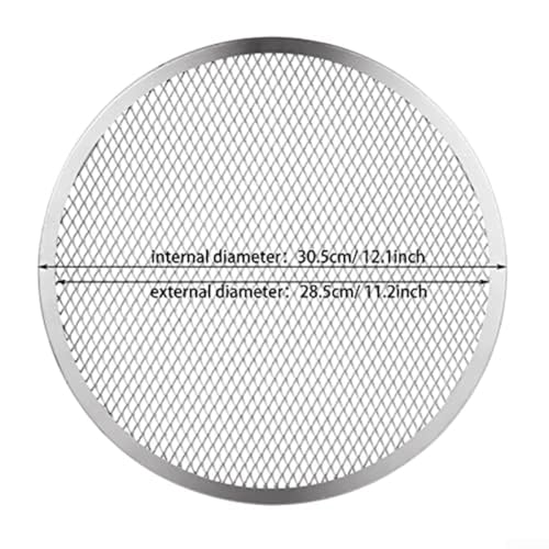 Robustes Aluminium-Pizza-Backblech mit Diamantgeflecht für den gewerblichen und privaten Gebrauch, gleichmäßige Wärmeverteilung und knusprige Kruste jedes Mal (30,5 cm) von FUANA