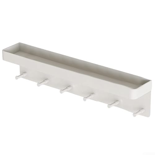 Schlanke Wandhalterung, ideal für Schlüsselorganisation in Küche und Bad (schwarz) von FUANA