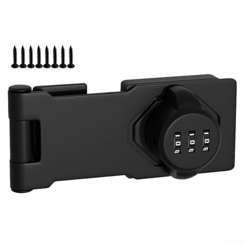 Schlüsselloses Passwortschloss für Schränke, Schubladen und Kühlschränke mit anpassbarer Installationsseite, Konstruktion für verbesserte Sicherheit (schwarz) von FUANA