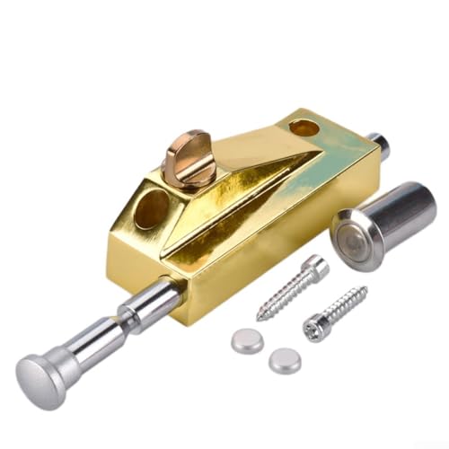 Secure Latch Door Lock Floor Spring Bolt for Glass and Shop Doors Construction and Trusted Mechanism (Gold) von FUANA