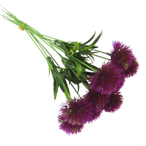Set mit 12 Kunststoff-Lusteblumen, künstliche Blumen für Hochzeitsdekorationen, Event-Styling und Heimarrangement und realistisch (lila) von FUANA