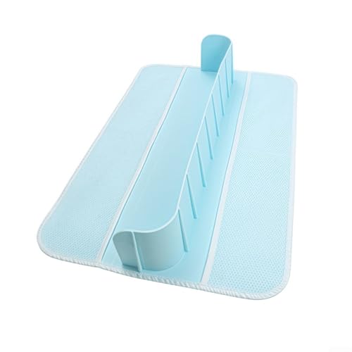 Silikon-Tablett mit Spritzschutz, für Ordnung im Badezimmer, während Kinder sicher spielen (blau) von FUANA