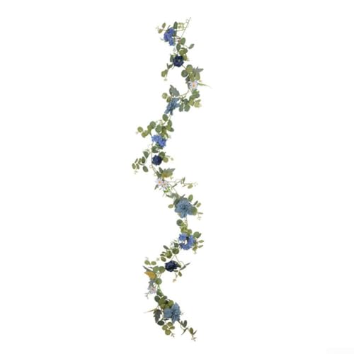Simulation Eukalyptus Rebe mit Gänseblümchen und Schmetterling, künstliche Seidengirlande für dekorative Verwendung in Häusern und Veranstaltungen (A-03) von FUANA