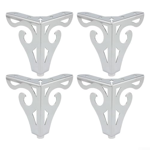 Stabile Metallbeine für verbesserte Unterstützung Ihrer Möbel zu Hause und im Büro (Silber) von FUANA