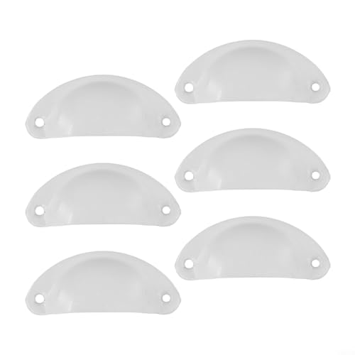 Tassengriffe im klassischen Muschel-Design in antikem Messing-Finish, praktisch verpackt als 6er-Set für den Heimgebrauch (6 Stück) von FUANA