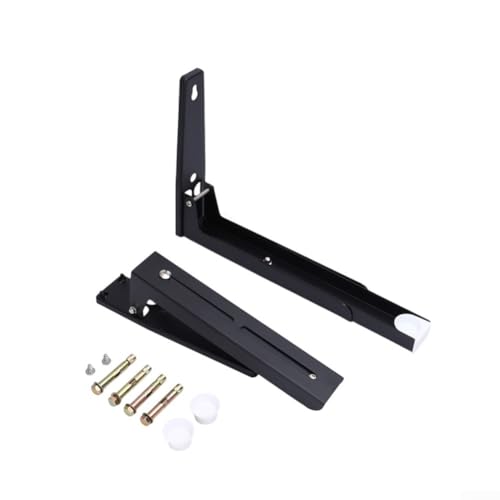 The Solution Wandhalterung für Mikrowellen mit einziehbaren, faltbaren Racks (schwarz) von FUANA