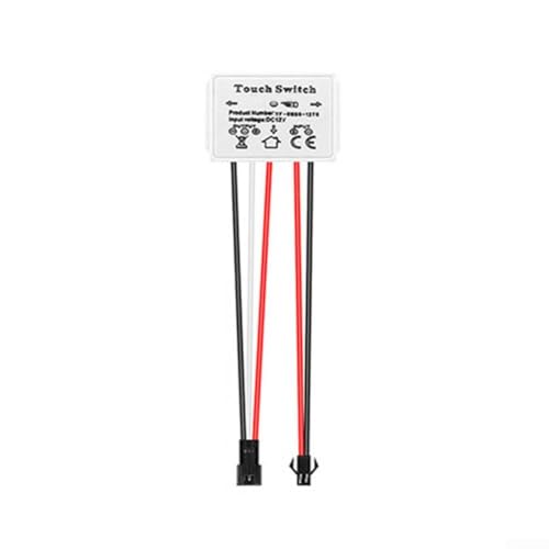 Touch-Sensorschalter DC 12V 5A für LED Spiegelleuchten Einzeltastensteuerung geeignet für verschiedene Spiegelstärken 1 5mm (Draht) von FUANA