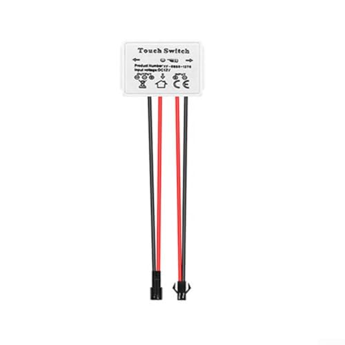 Touch-Sensorschalter DC 12V 5A für LED Spiegelleuchten Einzeltastensteuerung geeignet für verschiedene Spiegelstärken 1 5mm (Draht einzeln) von FUANA
