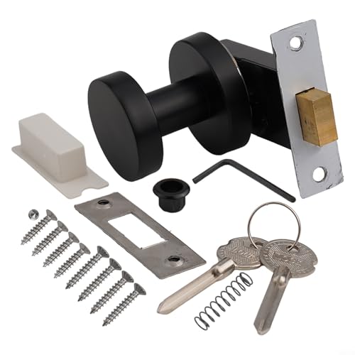 Unsichtbares Schloss für Innentüren, praktischer einseitiger Griff für Privatsphäre und Sicherheit (schwarz) von FUANA