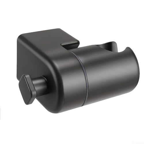 Verstellbare Handbrausenhalterung, stabile Zinklegierung, 360-Grad-Drehung (schwarz) von FUANA