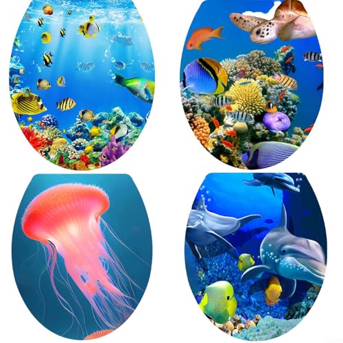 Verwandeln Sie Ihre Toilette mit 4 Meeresleben-Aufklebern, einfach anzubringende Schildkröten- und Fisch-Designs Verwandeln Sie Ihre Toilette mit 4 Meeresleben-Aufklebern, einfach anzubringende Schildkröten- und Fisch-Designs von FUANA