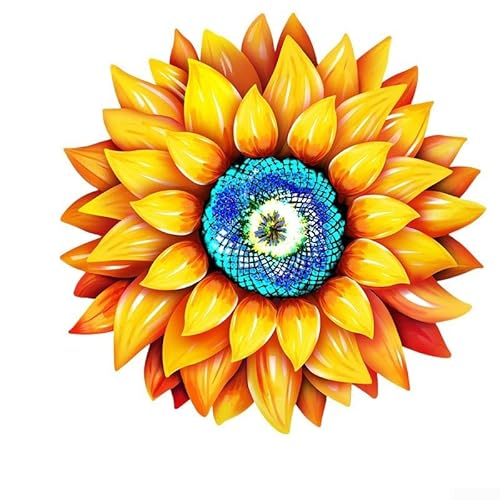 Wanddekoration aus Eisen-Metall für Garten und Innenhof, entworfen, um Wände mit künstlerischen und dekorativen Merkmalen zu erhöhen (halbblau) von FUANA