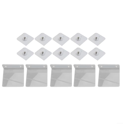 Wandmontiertes Acryl-Display mit abriebfestem Klebeband, kein Stanzen erforderlich, für Schmuck, Kosmetik, Badezimmer, 5 Stück oder 10 Stück (5 Stück) von FUANA