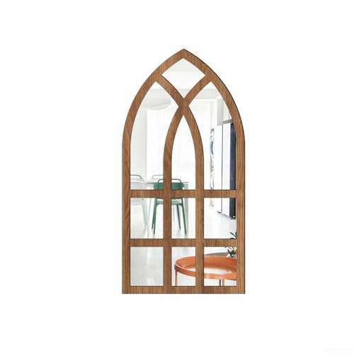 Wandspiegel-Aufkleber in Halbmondform, verschönert den Raum mit einzigartigem Holzdesign (Holz) von FUANA