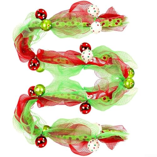 Weihnachtsdeko Girlande Band aus Polyester, 274cm lang, für Weihnachtsbäume, Treppen und Wandakzente bei saisonalen Veranstaltungen und festlichen Versammlungen Weihnachtsdeko Girlande Band aus Polyester, 274cm lang, für Weihnachtsbäume, Treppen und Wandakzente bei saisonalen Veranstaltungen und festlichen Versammlungen von FUANA