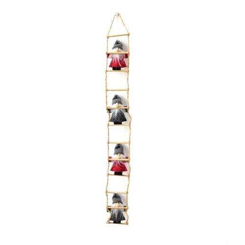 Weihnachtsmann Kletterleiter Ornamente für Treppen Baumwolle Kamin Dekorationen Urlaub saisonale Dekoration für Weihnachten festliche Atmosphäre (grauer Hut alter Mann grau) von FUANA