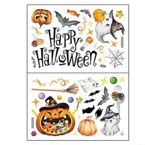 Wiederverwendbare Fensteraufkleber mit Halloween-Motiv mit klassischen Designs verschönern Ihre Urlaubsdekoration von FUANA