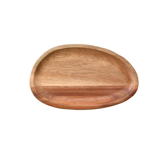 Wunderschön gearbeitetes Tablett aus Holz für Desserts und Obst, einzigartiges Heimdekor-Element (44,5 x 27,8 cm) von FUANA