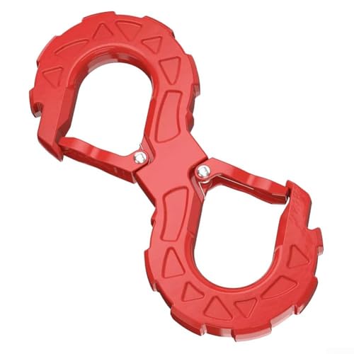 Zuverlässiger S-förmiger Rettungshaken, unverzichtbare Befestigung für sicheres Abschleppen und Fahrzeug-Recovery (rot) von FUANA