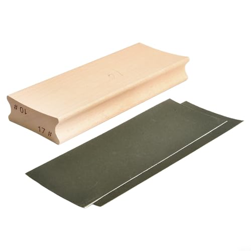 Zwei-Wege-Gitarren-Schleifklotz für Bundnivellierung, unverzichtbares Gitarrenbauer-Werkzeug mit mehreren Radius-Optionen (10 17) von FUANA