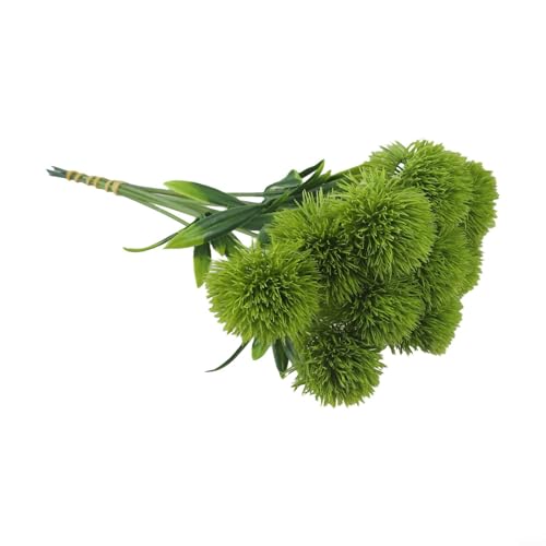 10 künstliche Löwenzahn-Blumenkugeln für Zuhause und Event-Dekor, elegante Kunststoffblumen für schöne dekorative Displays (grün) von FUBESK