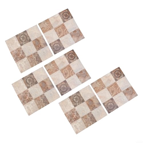 20 cm 6 Stück Marmorimitat Mosaik Wandaufkleber für Wandschutz, wasserdicht und ölbeständig, PET-Material für Küche und Bad (A) von FUBESK
