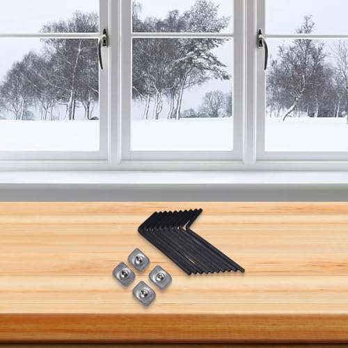 5 Stück Edelstahl-Grenze beschichtet für Fenster, nicht stanzende Installation mit sicherer Luftstromkontrolle (13,5 mm) von FUBESK