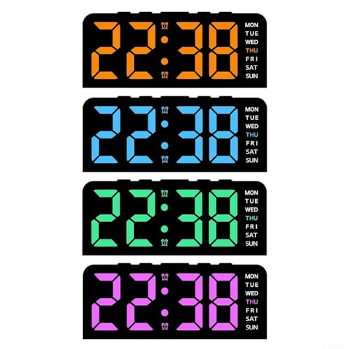 Ästhetische digitale Wanduhr mit mehreren Displays, perfekt geeignet, um Ihre Innenatmosphäre mühelos zu verbessern (grün) von FUBESK