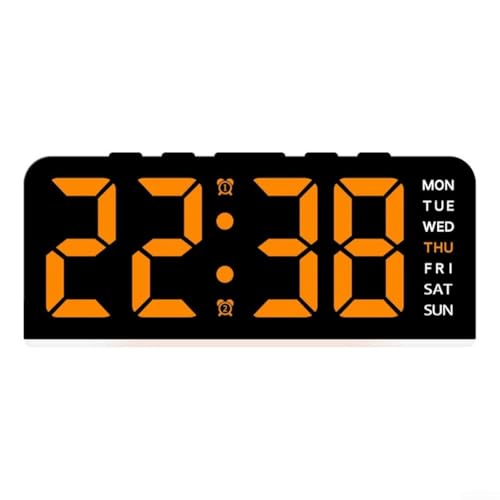 Ästhetische digitale Wanduhr mit mehreren Displays, perfekt geeignet, um Ihre Innenatmosphäre mühelos zu verbessern (orange) von FUBESK