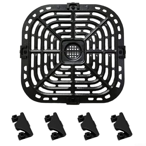 Air Fryer Grill Pan Replacement for Instant 6qt Non Crisper Plate with Rubber Bumpers for Easy Cleaning and Cooking (A) von FUBESK