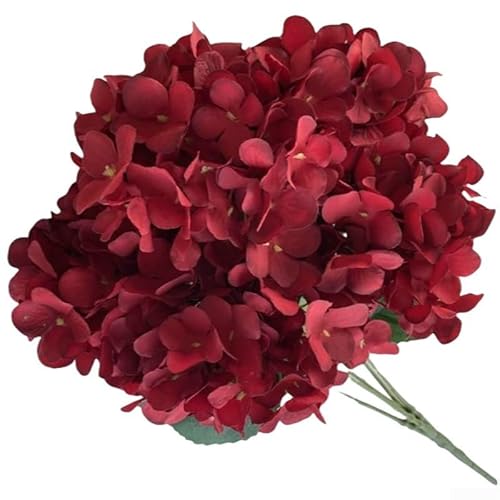 Atemberaubende Kunstblumen mit 5 Köpfen für Heimakzente und Hochzeitsdekorationen (rot) von FUBESK