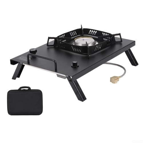 Camping Companion Gaskocher aus Edelstahl, zusammenklappbar, für IGT-Tische (schwarz) von FUBESK