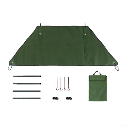 Camping Sichtschutz Faltbare Leinwand Windschutz für Picknick und Grillen mit Zubehör (M) von FUBESK
