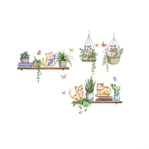 Cartoon-Pflanzen- und Tier-Wandaufkleber für kreative Heimdekoration, PVC-Aufkleber für Wohnzimmer und Kinderzimmer (MS2560 (30 x 90 cm) von FUBESK
