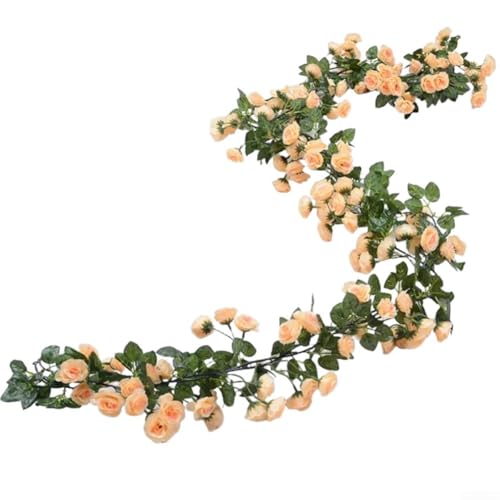 Deko-Reben mit Rosen 2er Set, 1 8m Länge, 69 schöne Blüten, Anlässe (rot) von FUBESK