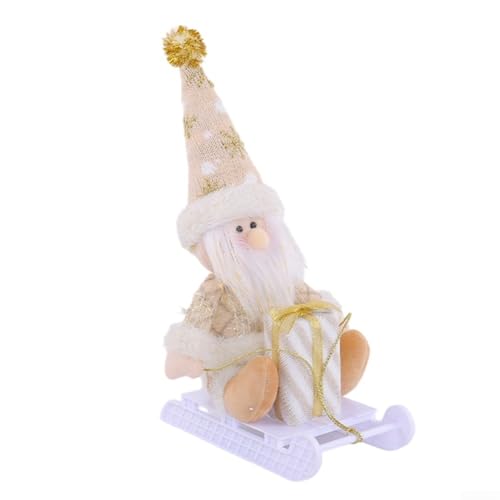 Dekorative Weihnachtsschlittenpuppe für Innen- und Fenster-Display-Einstellungen, entworfen, um Urlaubsstimmung mit klassischen Weihnachtsfiguren zu bringen (Senioren-Stil) von FUBESK