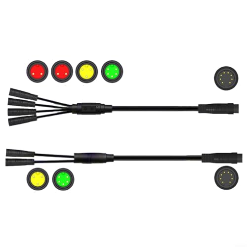 E-Bike-Verlängerungskabel 1T4, 8-polig, zur Anzeige von Brems- und Gasgriffen, Controller, Kabelbaum, wasserdichter Anschluss für KT für Quantum Mountain E-Bike, 295 mm, 725 mm, 1400 mm (1T4 1400 mm) von FUBESK