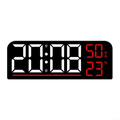 Effiziente LED-Digitaluhr mit integrierter Umgebungsüberwachung und flexiblen Alarmeinstellungen für den täglichen Gebrauch (rot) von FUBESK