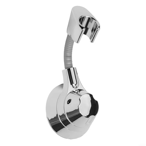 Einfach zu installierender Duschkopfhalter mit starker Saugkraft für Handbrausen (Silber) von FUBESK