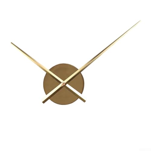 FUBESK 3D-Zeiger, große Nadeln, Quarz-Uhrwerk, Wanduhr-Mechanismus-Set, DIY-Teile-Ersatz (Gold) von FUBESK
