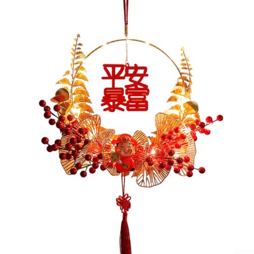 FUBESK Chinesische Neujahrsdekoration, Glücksbringer, rote hängende Quasten, Feng Shui-Dekoration, Glücksbringer, chinesischer Knoten, Dekoration (A) von FUBESK