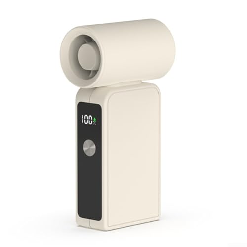 FUBESK Kompakter Handventilator mit USB-Aufladung und langlebigem 4000-mAh-Akku (weiß) von FUBESK