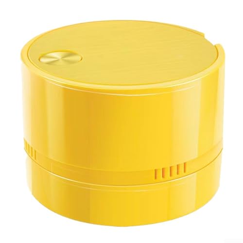 FUBESK Robuster Mini-Desktop-Staubsauger zum einfachen Entfernen von Schmutz aus Arbeitsbereichen und Sofas (Gelb) von FUBESK