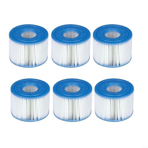 FUBESK S1 29011E Spa-Filterkartusche für Intex S1, Pool-Filterkartusche, Spa-Filterkartusche für Schwimmbäder, Ersatzteil (6 Stück) von FUBESK