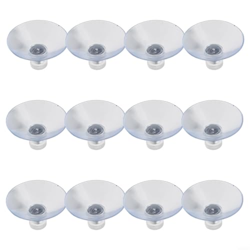 FUBESK Saugnapf-Haken-Set (12 Stück) transparente Halterungen, die Oberflächen wie Glas und Fliesen glätten von FUBESK