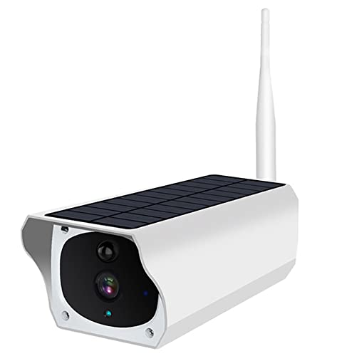 FUBESK Solarbetriebene kabellose Überwachungskamera für den Außenbereich, WiFi Home Smart Cam wasserdicht, Solarpanel, HD 1080P Infrarot-Nachtsicht, Bewegungserkennung von FUBESK