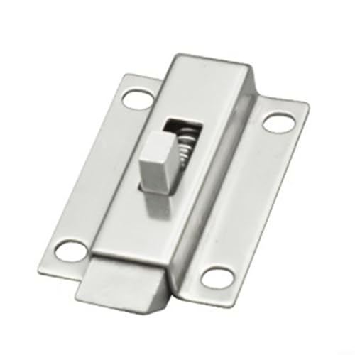 Federbelasteter Riegel, automatisches Edelstahl-Federschloss, 50 mm, für Türen, Fenster, Werkzeugkästen, Schubladen (A) von FUBESK